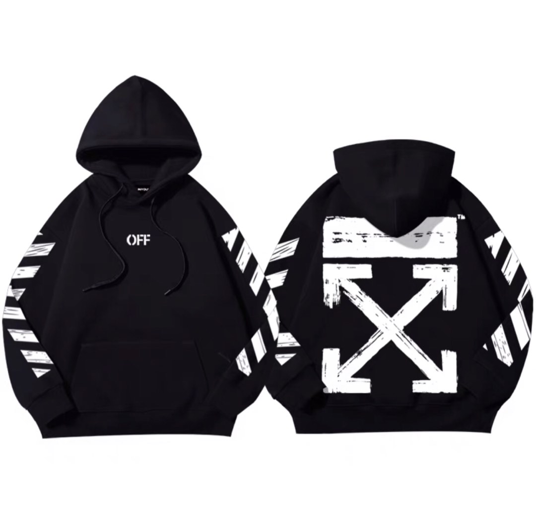 Byblomst Serrated succes Off-White Hoodie Black/White, Men's Fashion, Tops & Sets, Hoodies on  Carousell