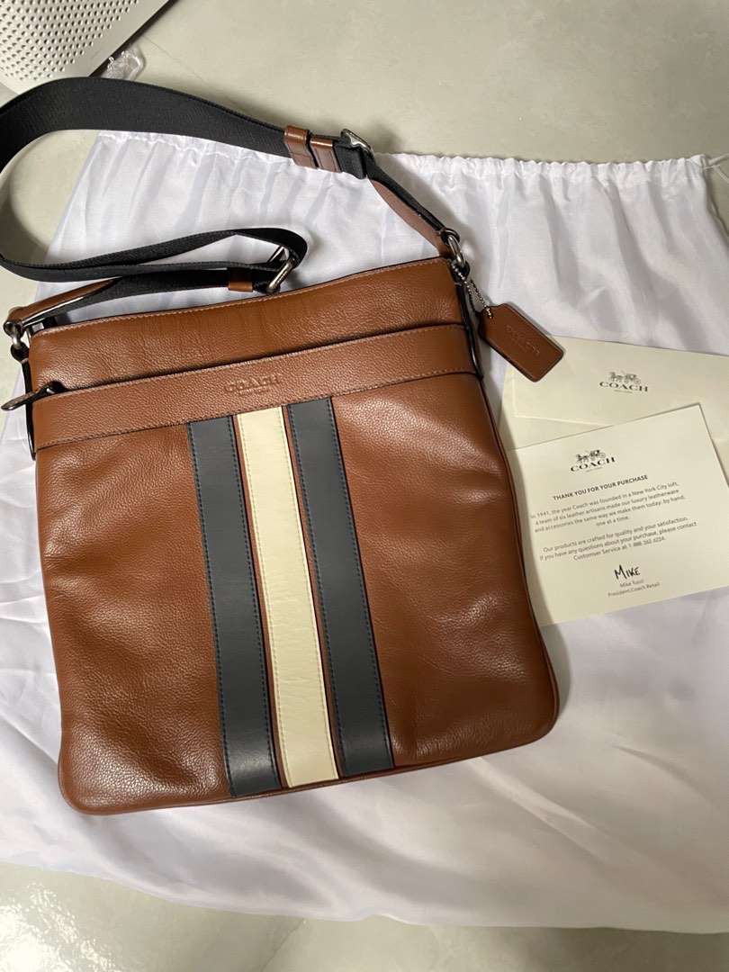 Coach Charles Crossbody w Varsity Stripe with 3 in 1 Wallet with