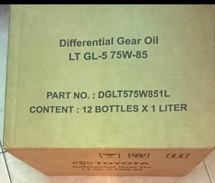 Original Toyota Differential Gear Oil LT GL5 75w85 (1lt), Auto