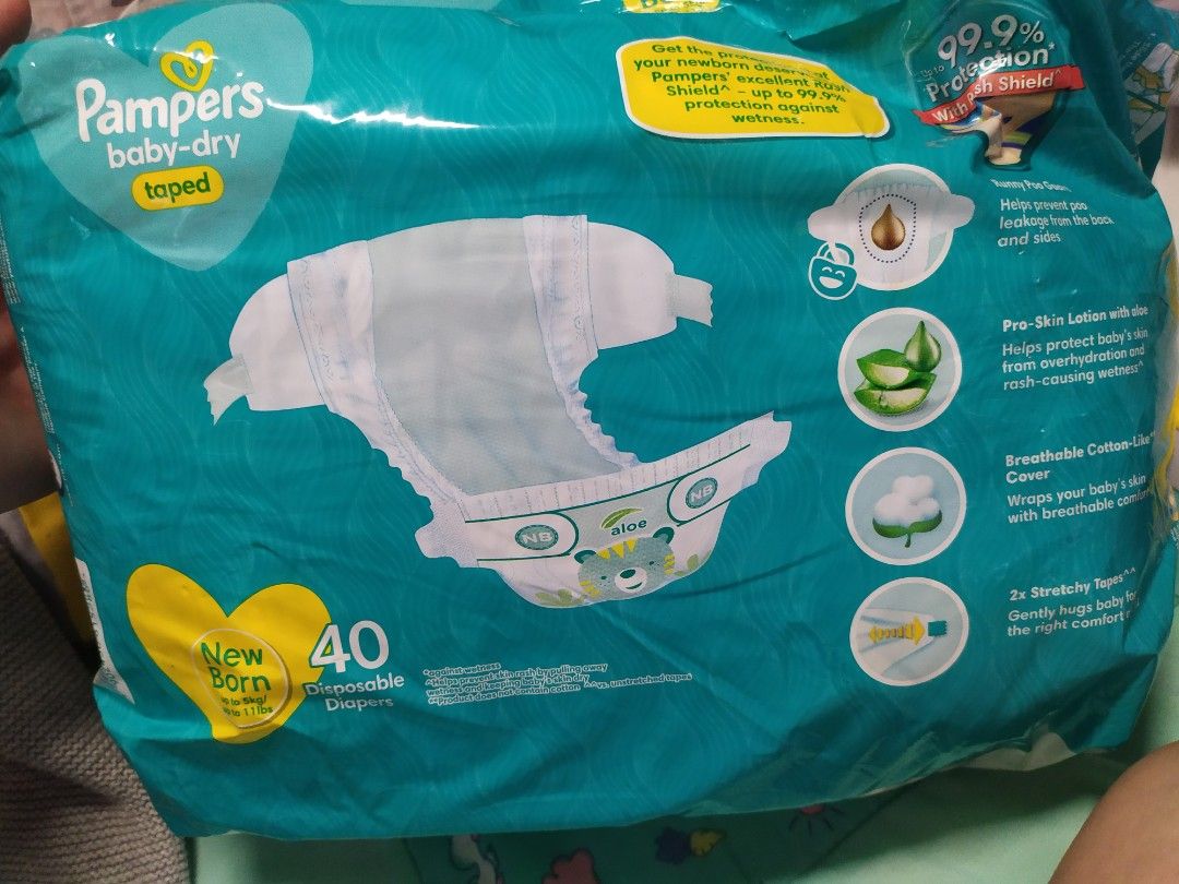 Pampers Newborn Taped Diapers, Babies & Kids, Bathing & Changing