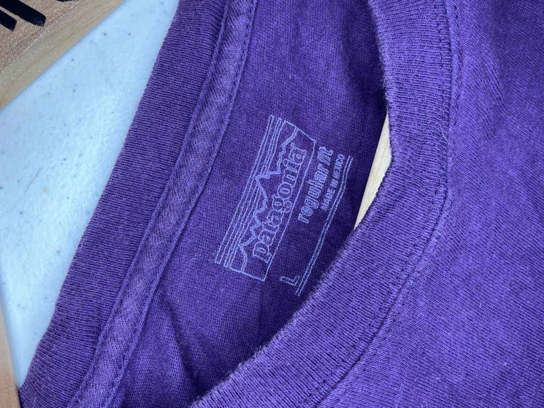 Patagonia P-6 Logo Purple Shirt, Men's Fashion, Tops & Sets, Tshirts ...