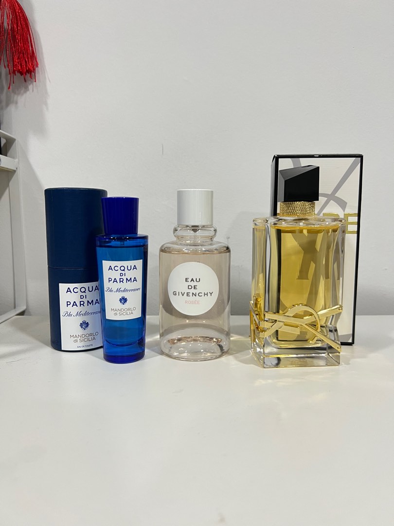 perfume clearance [aqua di parma mandorlo di silica , givency rosee