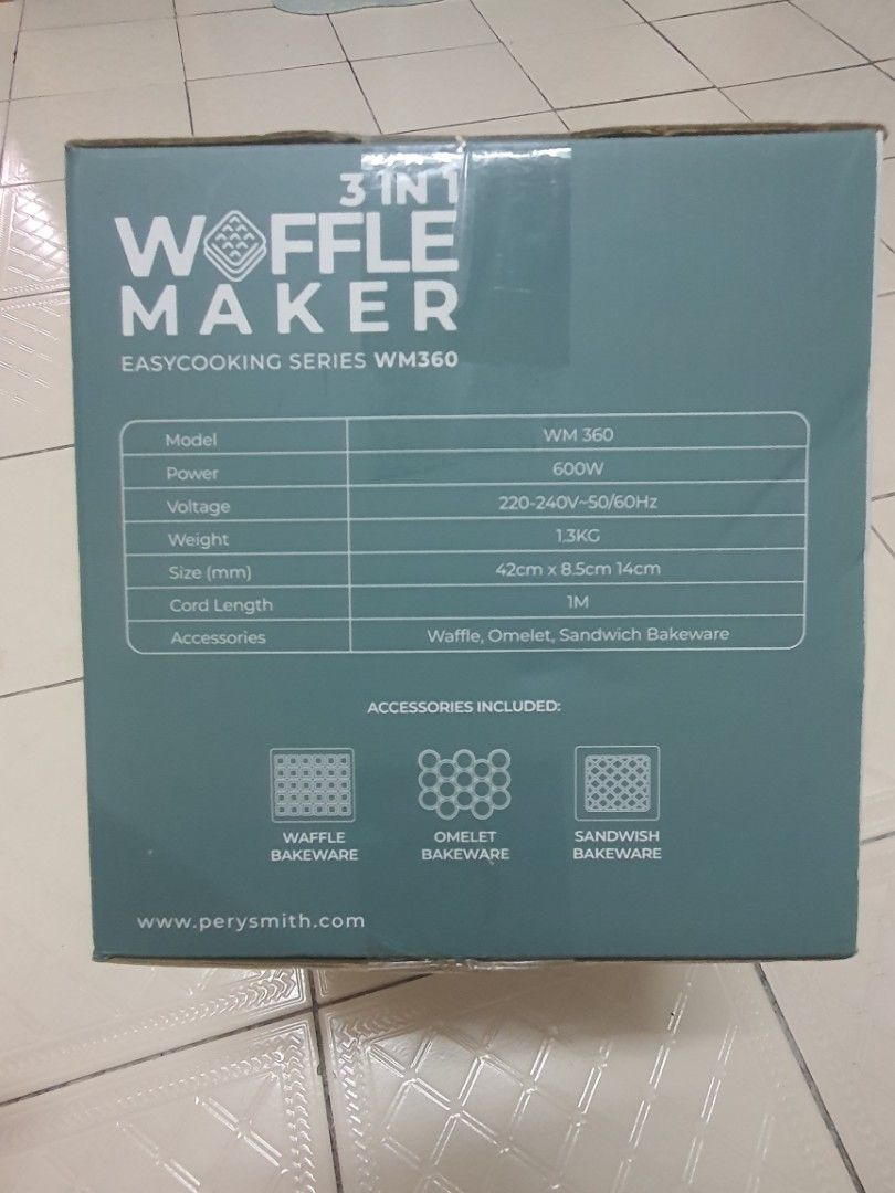 Perry Smith Waffle Maker, TV & Home Appliances, Kitchen Appliances