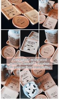 Personalised Customizable Engraved Wooden Coasters