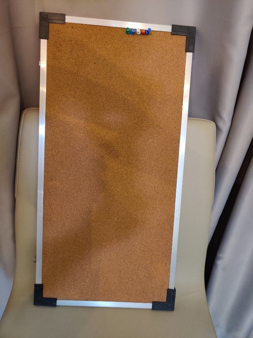 Pin board with pins (Category: Stationery & School Supplies) located in Taguig. Submitted by sangchi21 (Listing ID 1200041331, Image 1). Description: In excellent condition. Buyer is responsible for pickup, handling and delivery. Strictly no cash. Gcash only. No return no exchange..