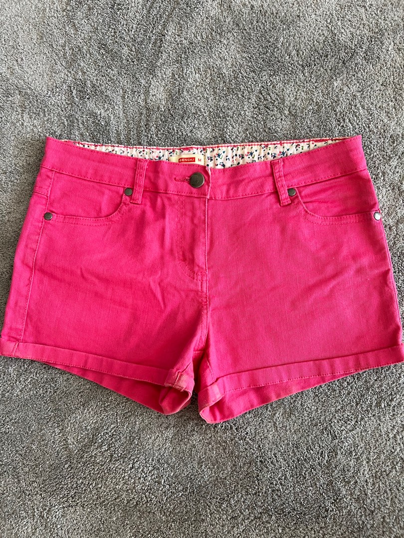 Pink Bench Shorts, Women's Fashion, Bottoms, Shorts on Carousell