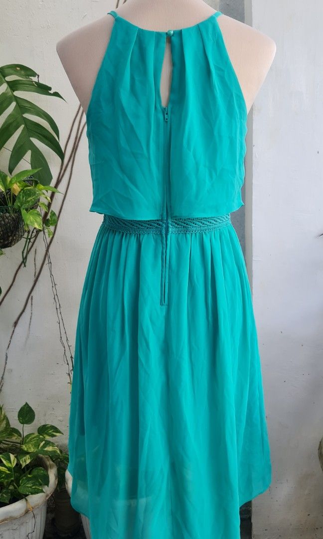 Pre owned: sheer teal dress (Category: Dresses) located in Binan City. Submitted by thefayeshop (Listing ID 1200080302, Image 3). Description: this is greener in person..