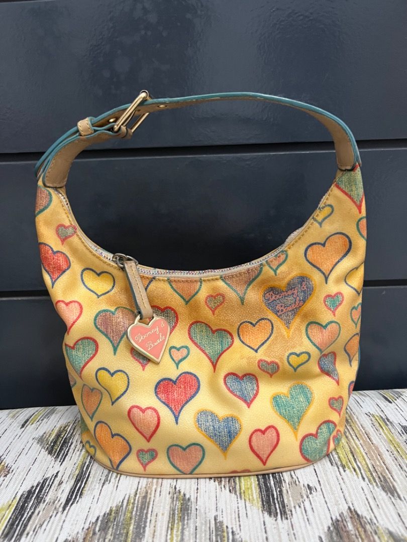 Preloved Dooney Bourke Y2K Scribble Hearts Collection handbag