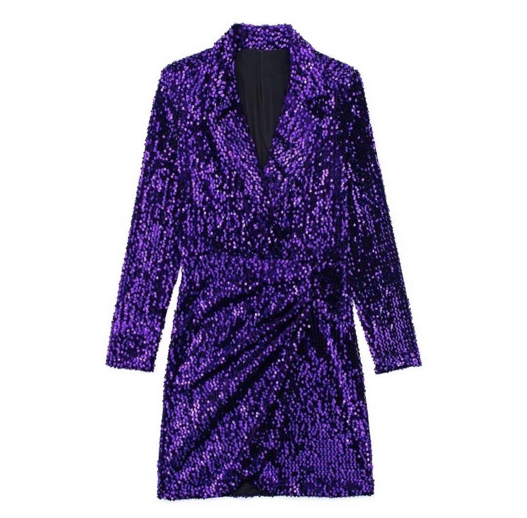 Purple Sequined Mini Dress main image 0