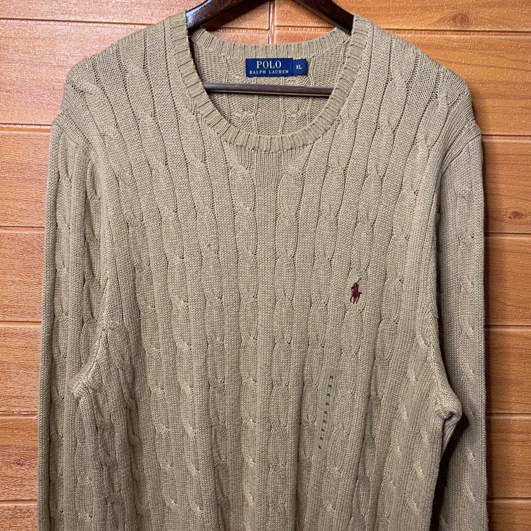 Ralph Lauren RL Wool and Cashmere Cable Knit Sweater GOLDEN BROWN, Men's  Fashion, Tops & Sets, Formal Shirts on Carousell