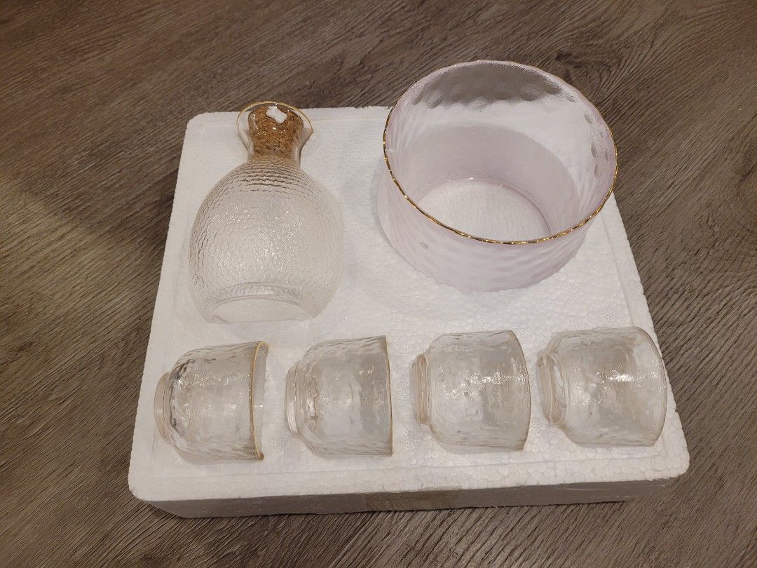 Sake glass set cold sake, Furniture & Home Living, Kitchenware