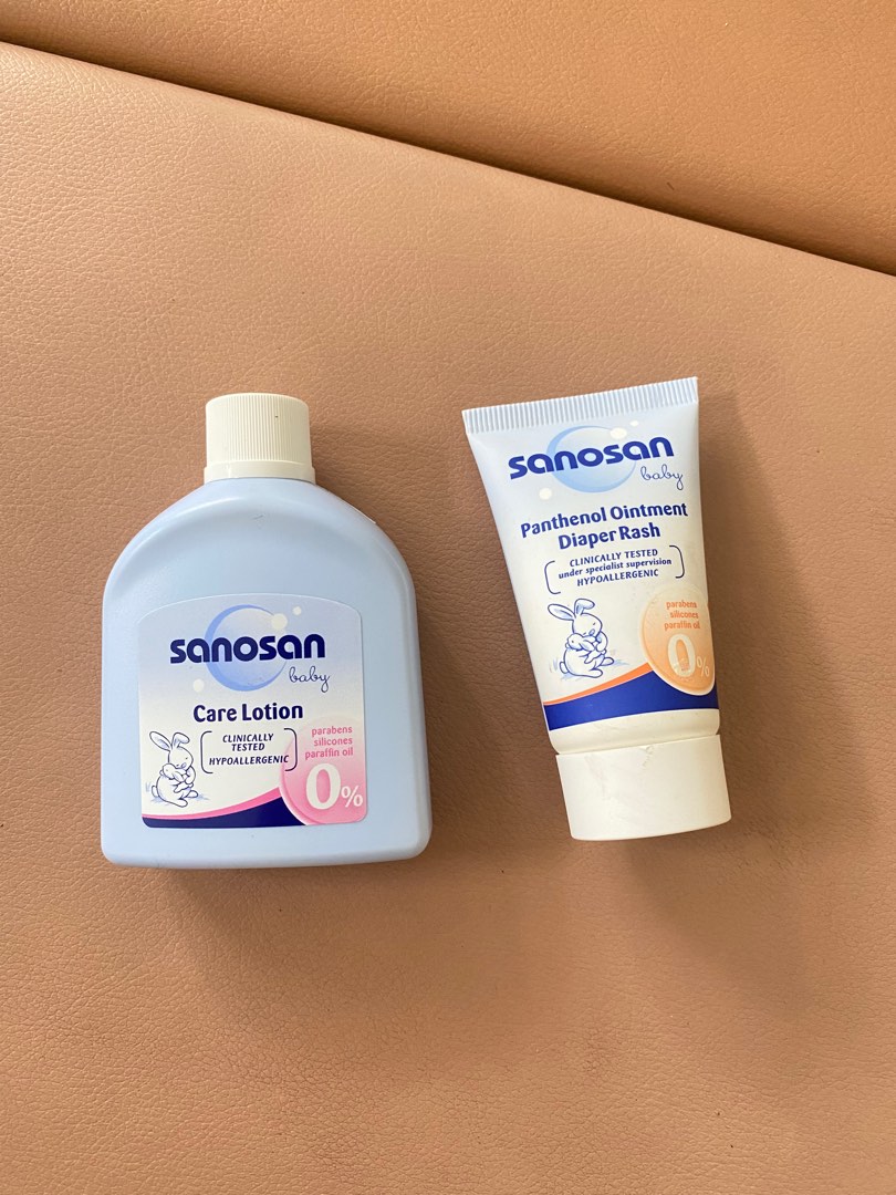 Sanosan Kit Travel Lotion Baby Pack Diaper Rash Cream Buds Organic