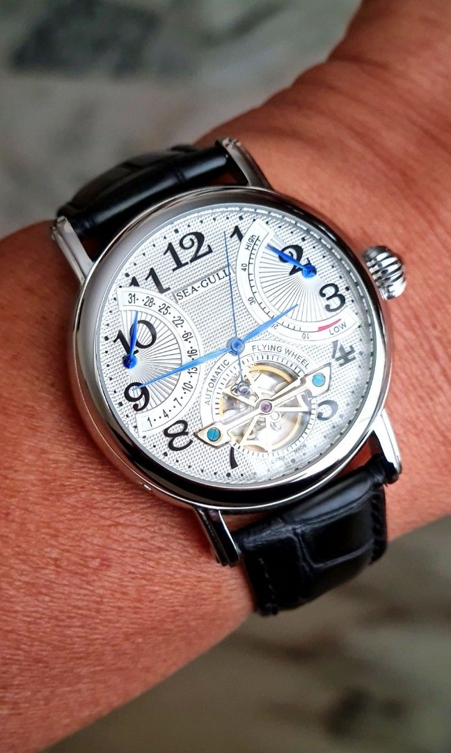 SeaGull Retrogrades Mechanical Power Reserve Auto, Handwind & Hacking