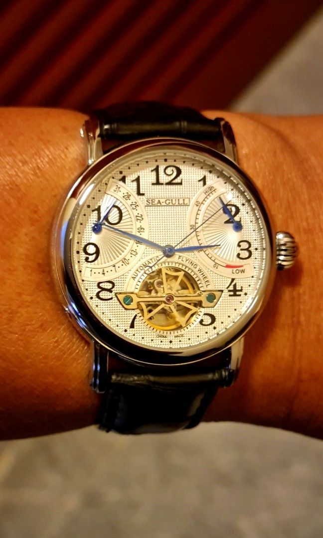 SeaGull Retrogrades Mechanical Power Reserve Auto, Handwind & Hacking