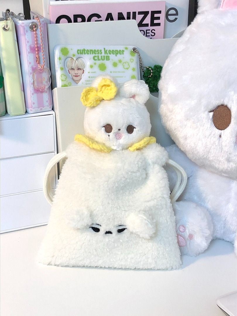 Seventeen SVT Jeonghan Jjongcom-e 10cm Seated White Bunny Rabbit Doll ...