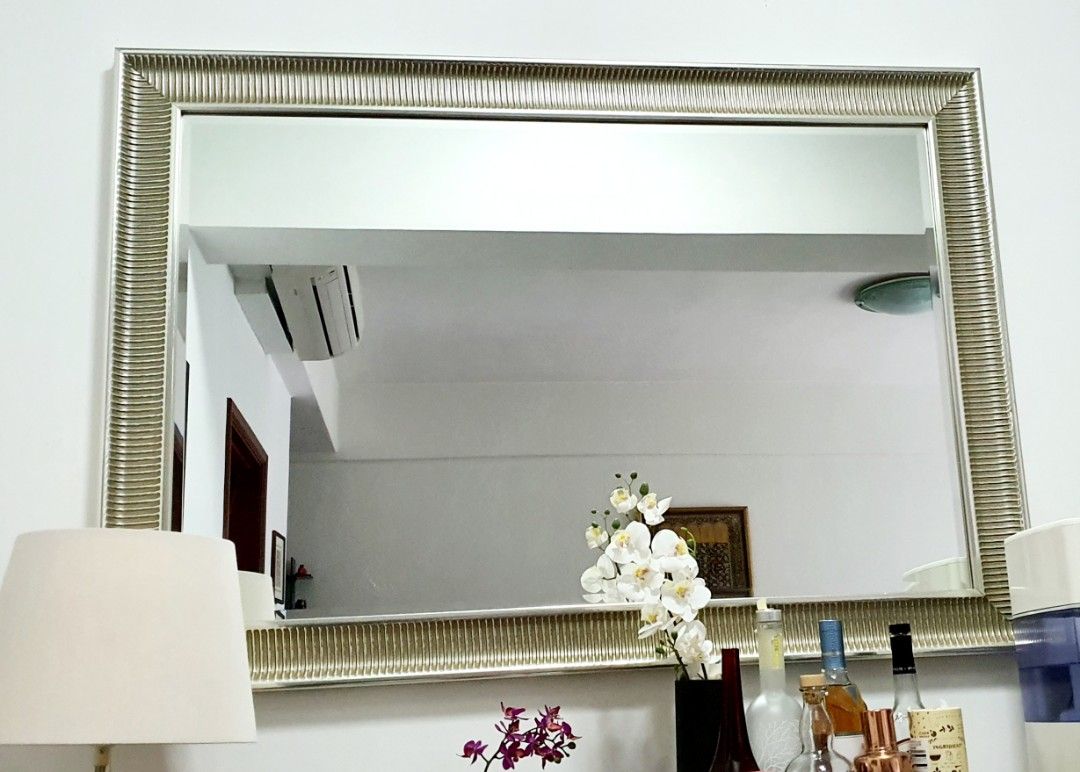 SONGE Mirror - silver-colour 91x130 cm (35 7/8x51 1/8 )
