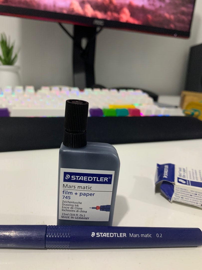 Staedtler Technical Pen 0.2 with ink refill, Hobbies & Toys, Stationary