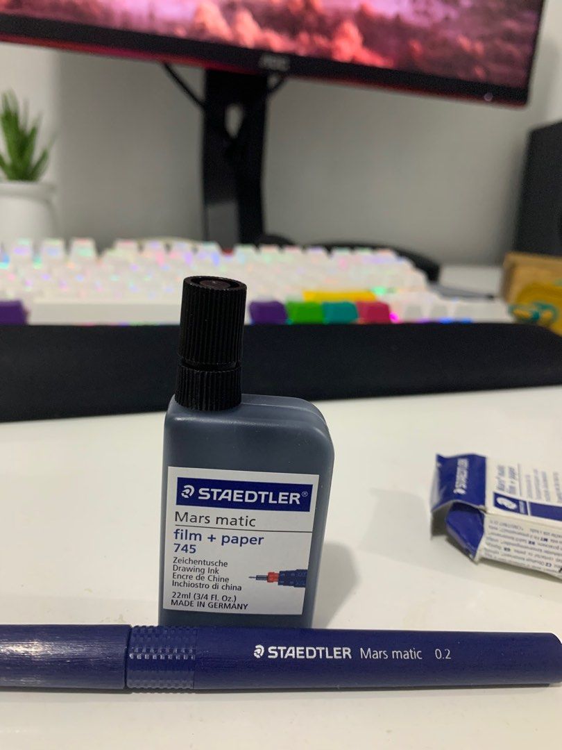 Staedtler Technical Pen 0.2 with ink refill, Hobbies & Toys, Stationary