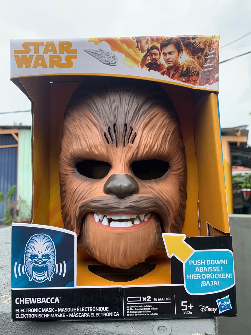 schieten Verstelbaar uitbarsting Starwars chewbacca mask with sound, Hobbies & Toys, Toys & Games on  Carousell