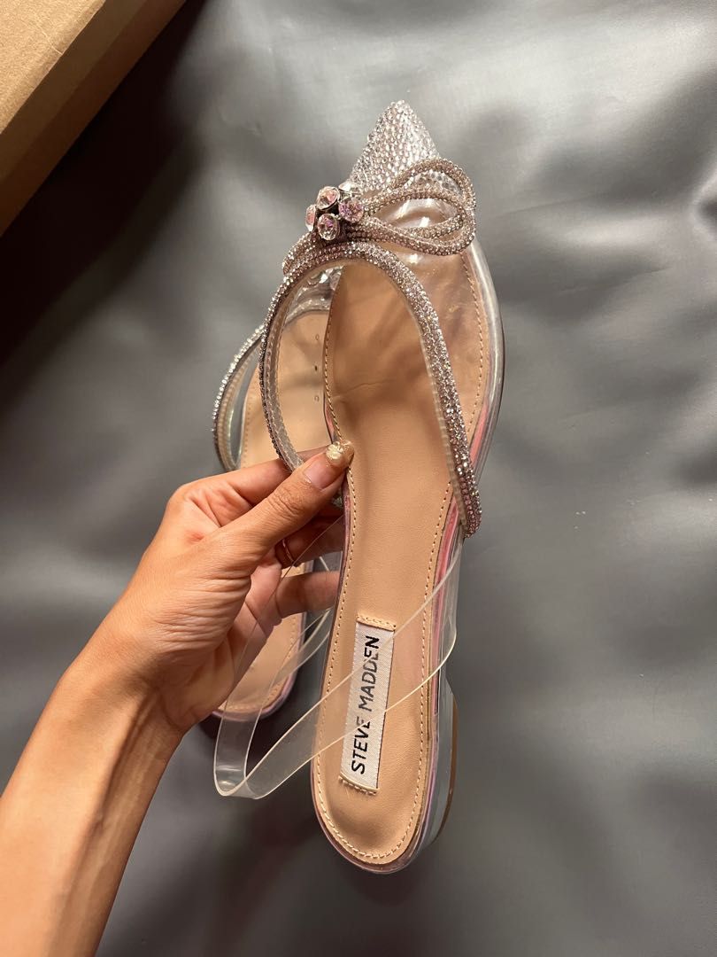 Steve madden deals clear flats