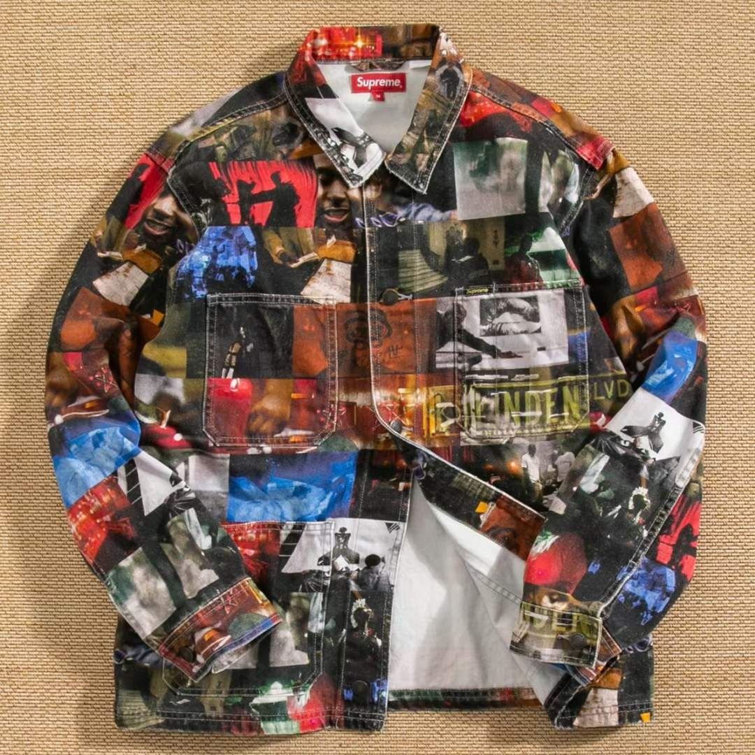 LV x Supreme denim jacket, Men's Fashion, Coats, Jackets and Outerwear on  Carousell