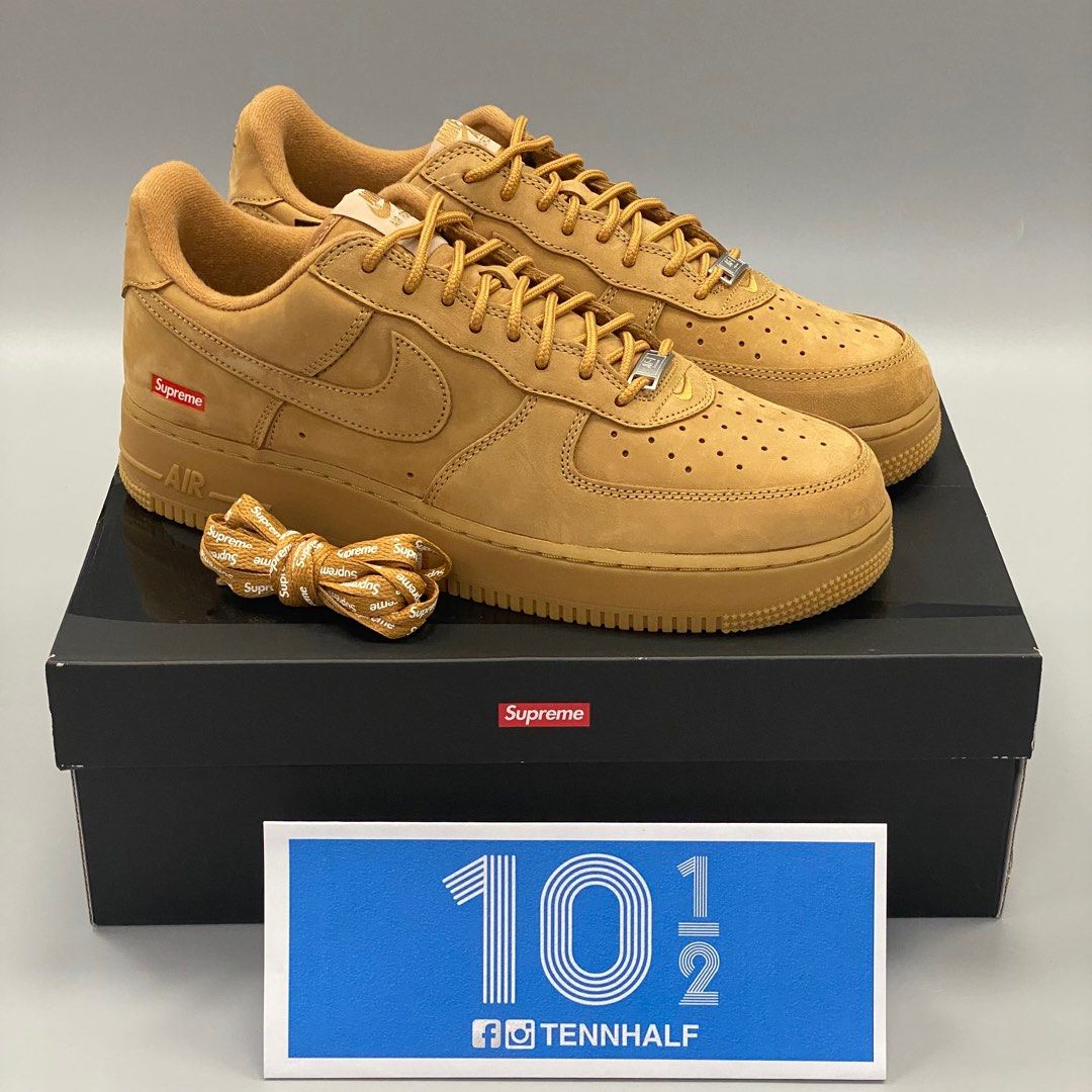 Supreme x Nike Air Force 1 Low SP Wheat ( flax AF1 One dunk