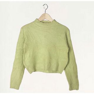 Sweater rajut warna lime