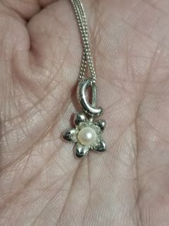 Tasaki pearl pendant, silver marked ,