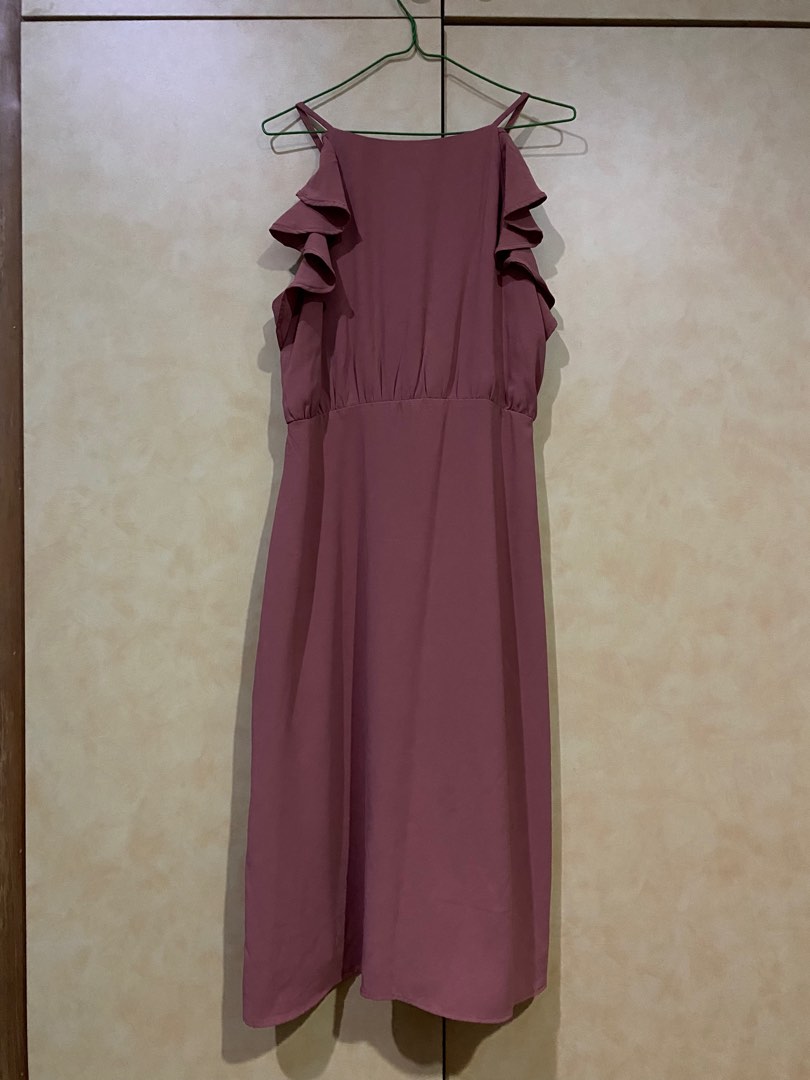 The Tinsel Rack Pink Midi Dress, Women's Fashion, Dresses & Sets