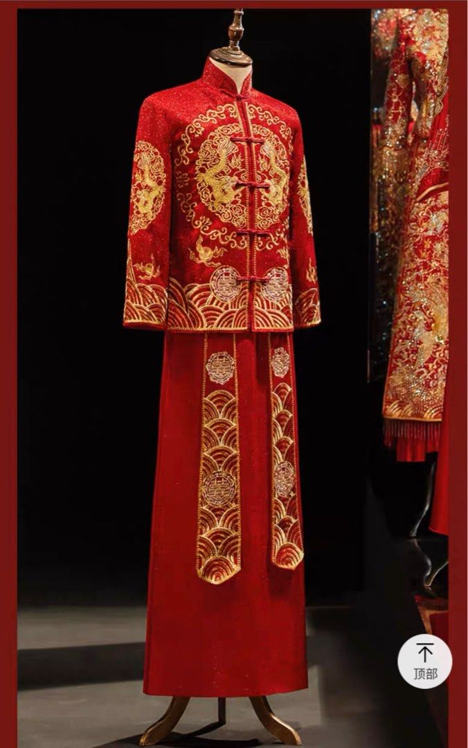 Chinese wedding top outfit male