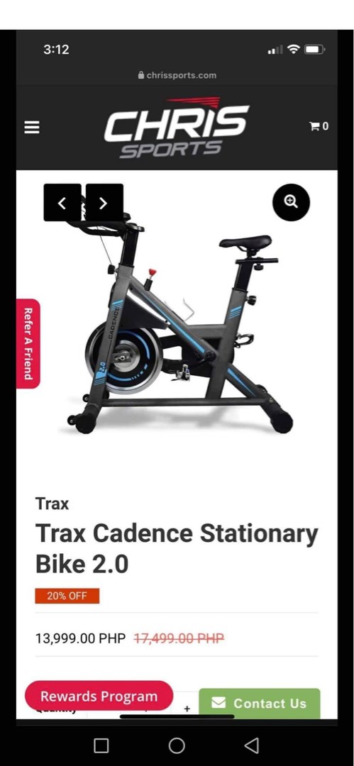 Cadence outlet stationary bike