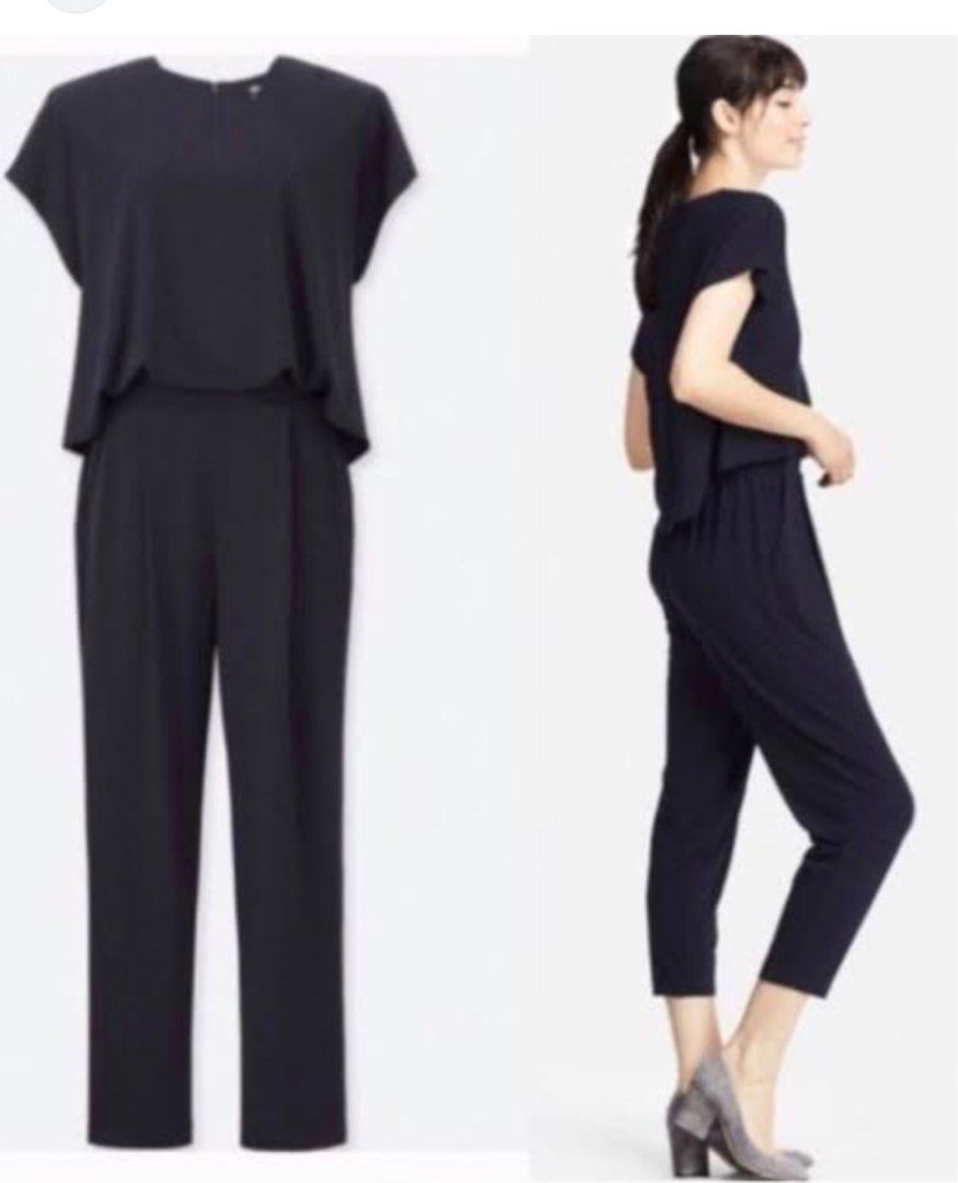 Uniqlo black jumpsuit Women s Fashion Dresses Sets Jumpsuits