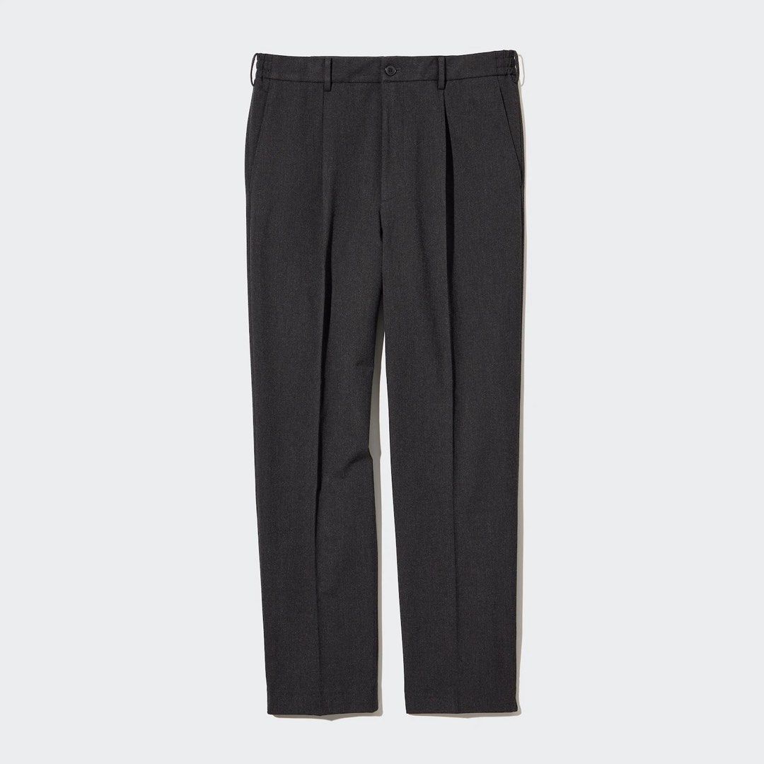 Uniqlo Pleated Tapered Pants, Men's Fashion, Bottoms, Trousers on Carousell