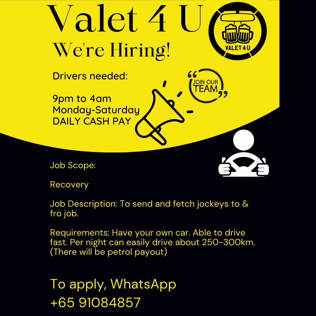 Valet Driver, Jobs, Transport & Delivery on Carousell