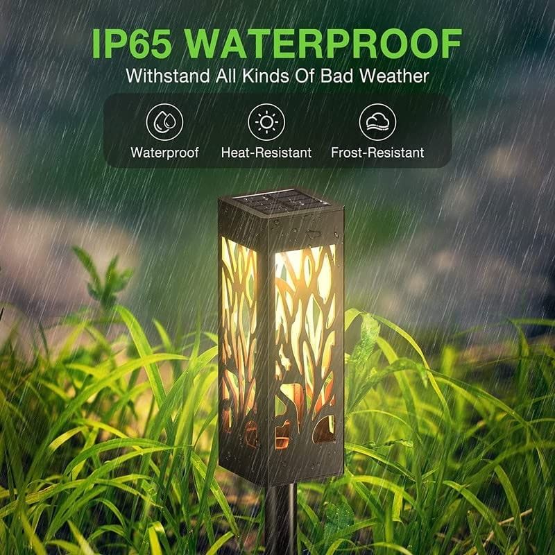 Solar Deck Lights Outdoor, WdtPro 4 Pack Fence Solar Outdoor Lights Waterproof Solar Step Lights, Warm White/Color Changing Outdoor Lights Solar Power
