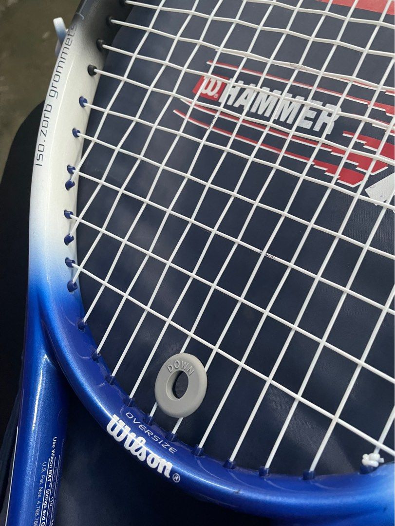 WILSON TENNIS RACKEThammer oversized 5.8; SO ZORB GROMMETS, Sports