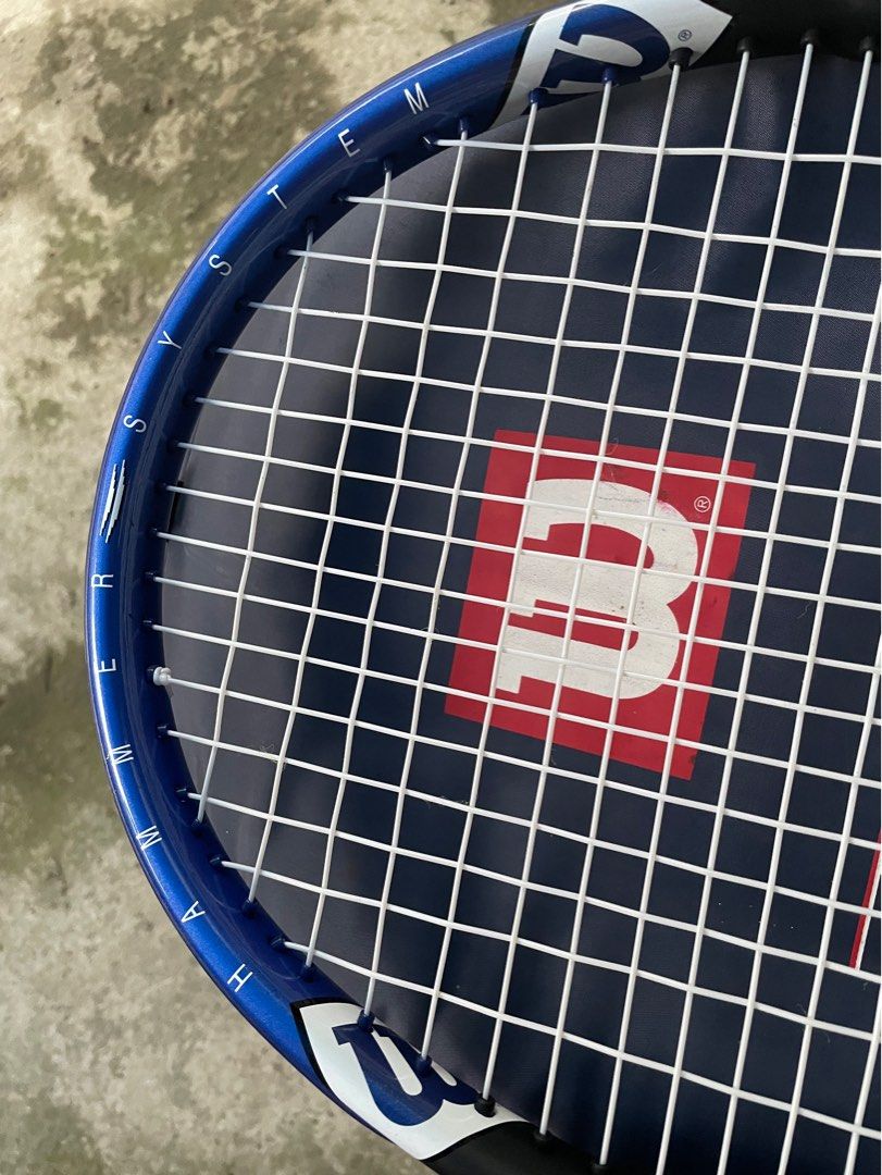 WILSON TENNIS RACKEThammer oversized 5.8; SO ZORB GROMMETS, Sports