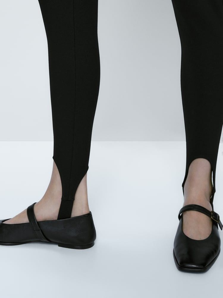 ZARA black stirrup legging BNWT, Women's Fashion, Bottoms, Other