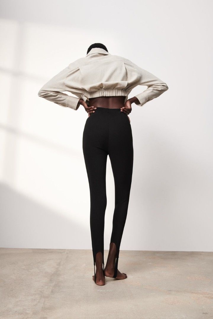 ZARA black stirrup legging BNWT, Women's Fashion, Bottoms, Other