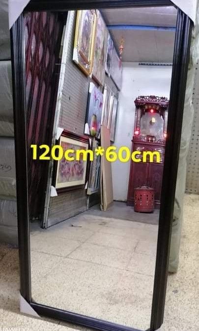 120x60cm mirror on hand, wall hand mirror (Category: Mirrors) located in Manila. Submitted by aquarianworld (Listing ID 1194698329, Image 1). Description: Size: 120x60cm Side is protected by wood ⭐️Feel free to chat me for more info.