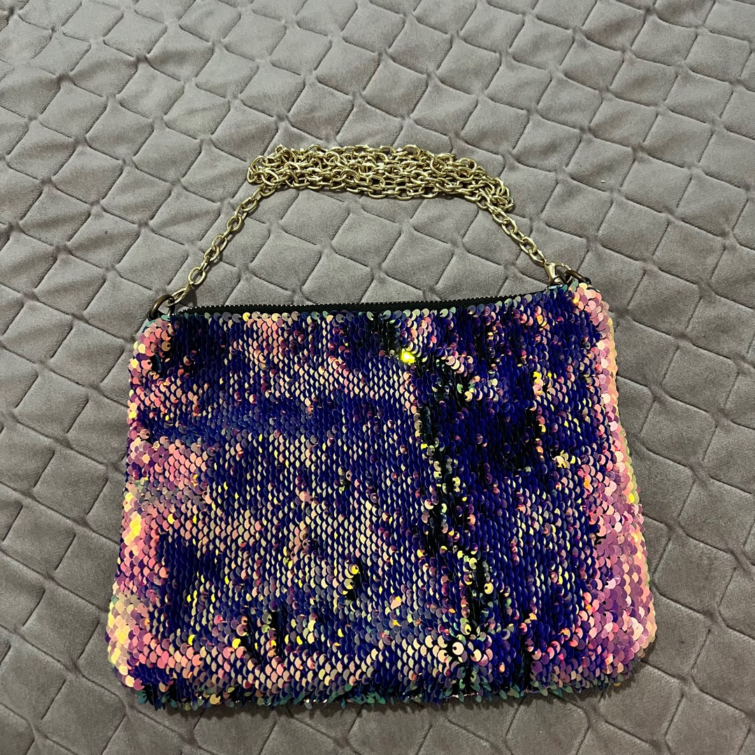 2 in 1 Sequins Purse, Women's Fashion, Bags & Wallets, Purses & Pouches