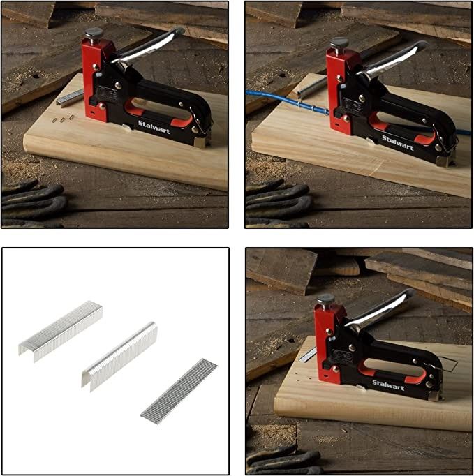 3 in 1 GUN TROJAN Staple Gun Heavy Duty Metal Stapler for Staples or