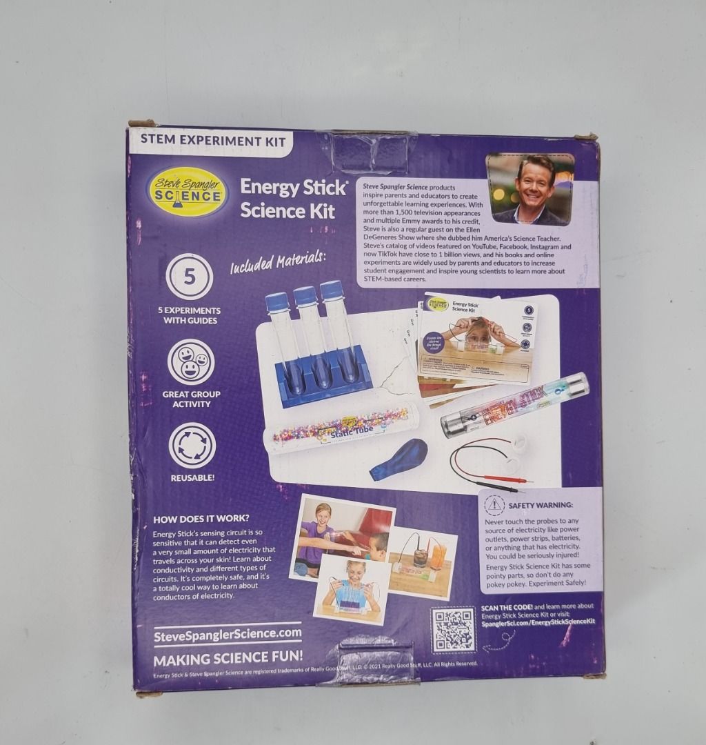 5 EXPERIMENTS STEVE SPANGLER SCIENCE Energy Stick Science Kit STEM ...