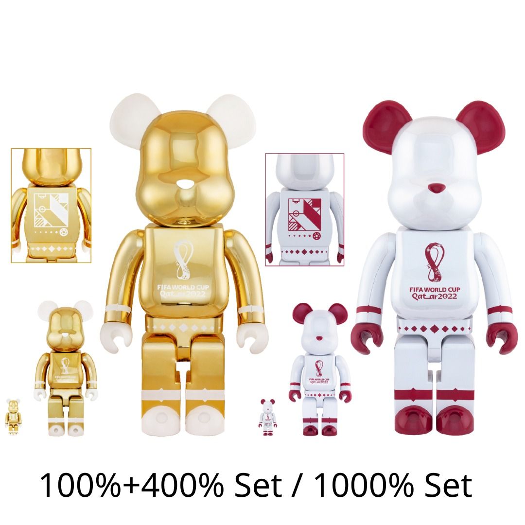 BE＠RBRICK WORLDCUP 2022 GOLD WHITECHROME-