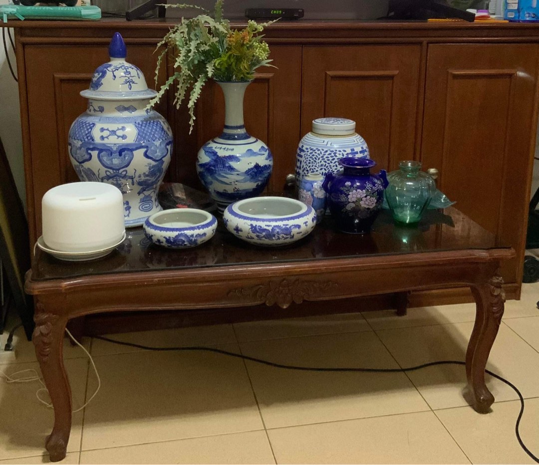 [2pcs] Antique Vintage Narra Victorian Style Center Coffee table Set ...
