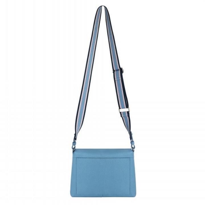 BARTON LEATHER CROSS BODY SOLID CORNFLOWER Women s Fashion Bags