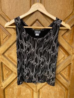 Black Glittery Tank Top
