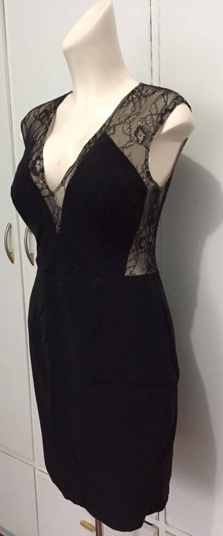 Aqua black gown discount