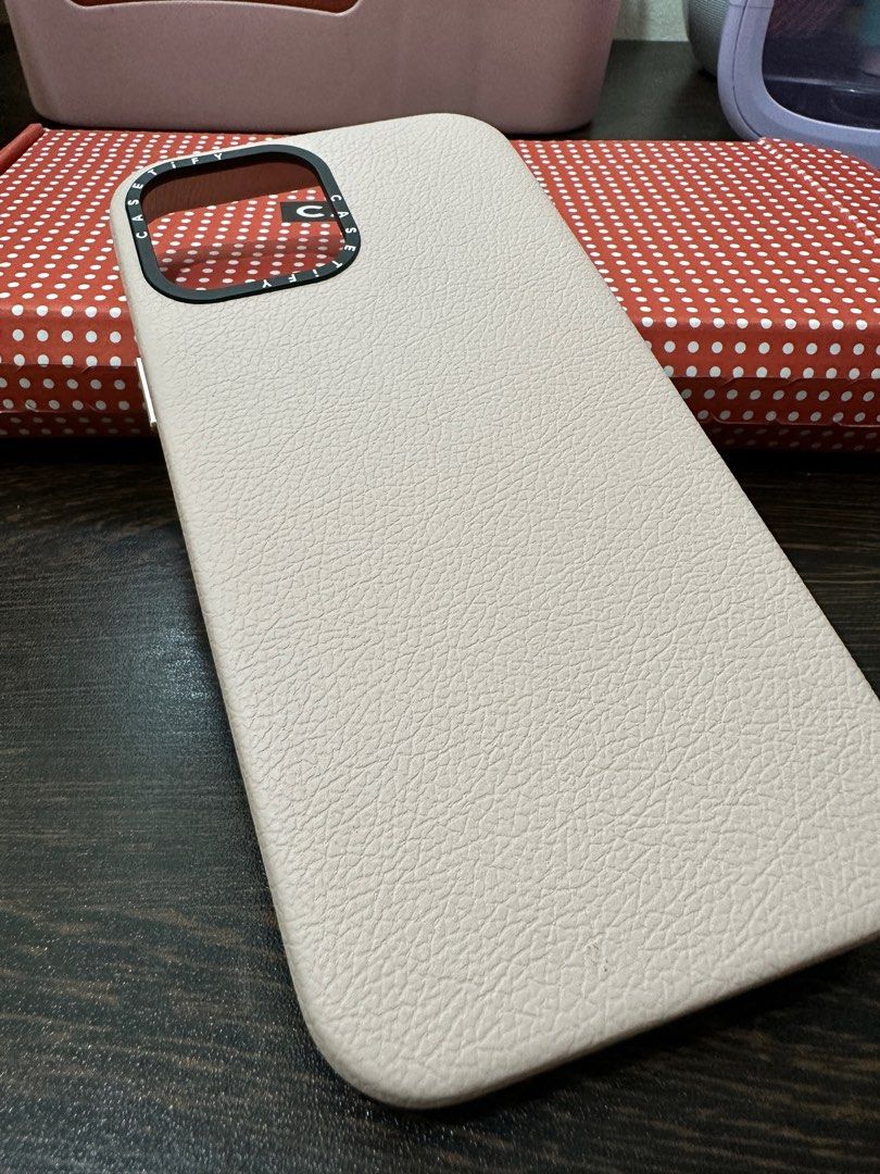 Casetify Leather Magsafe case for iPhone 13 Pro Max, Mobile Phones