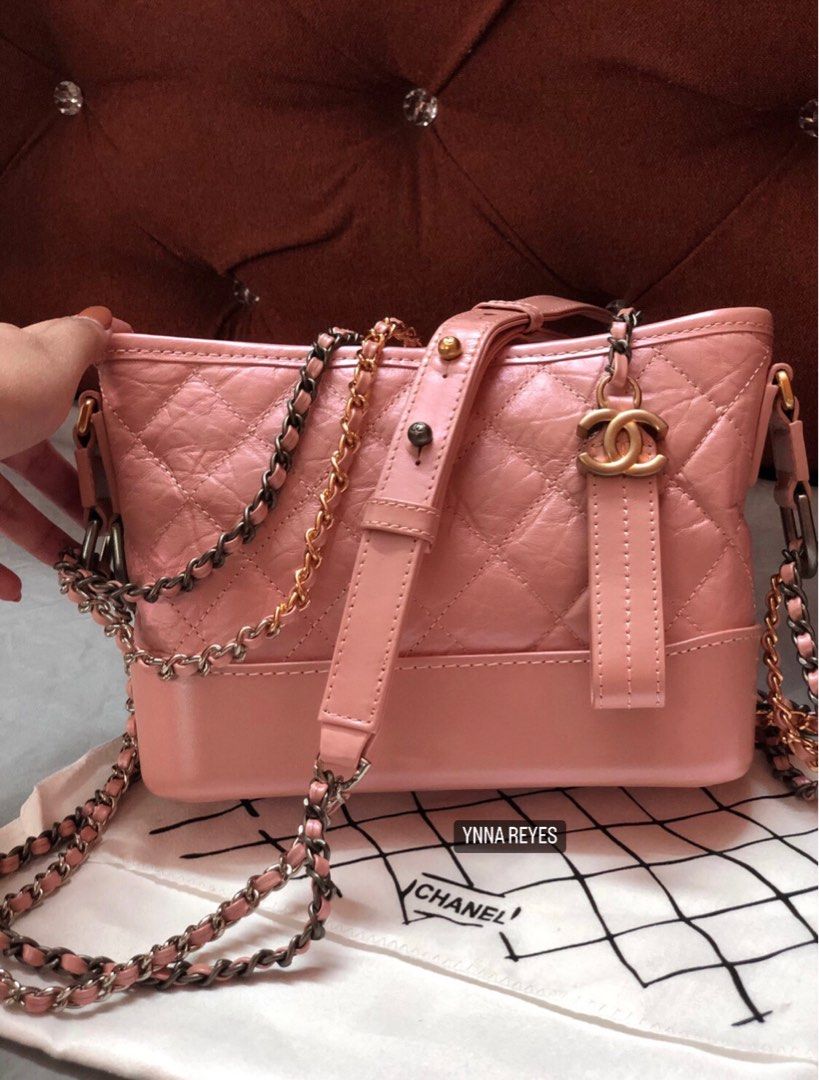 Chanel Gabrielle Small Hobo Bag Iridescent Pink, Luxury, Bags & Wallets on  Carousell